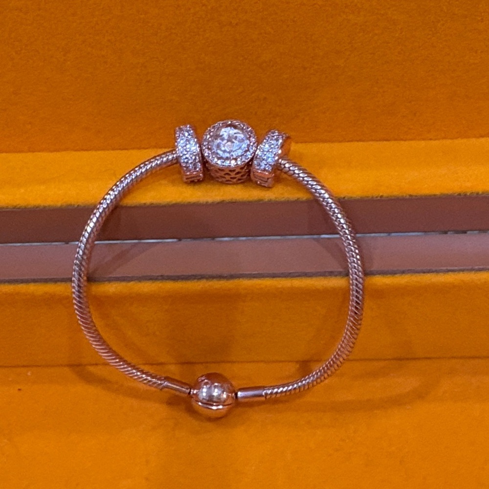 Pandora Rose Gold Pavé Charm Bracelet